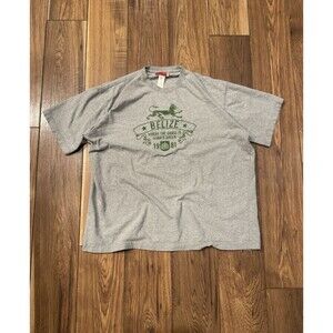 Vintage 90s Y2K Guess Belize Graphic T-Shirt Gray Mens XXL 2000s Skater